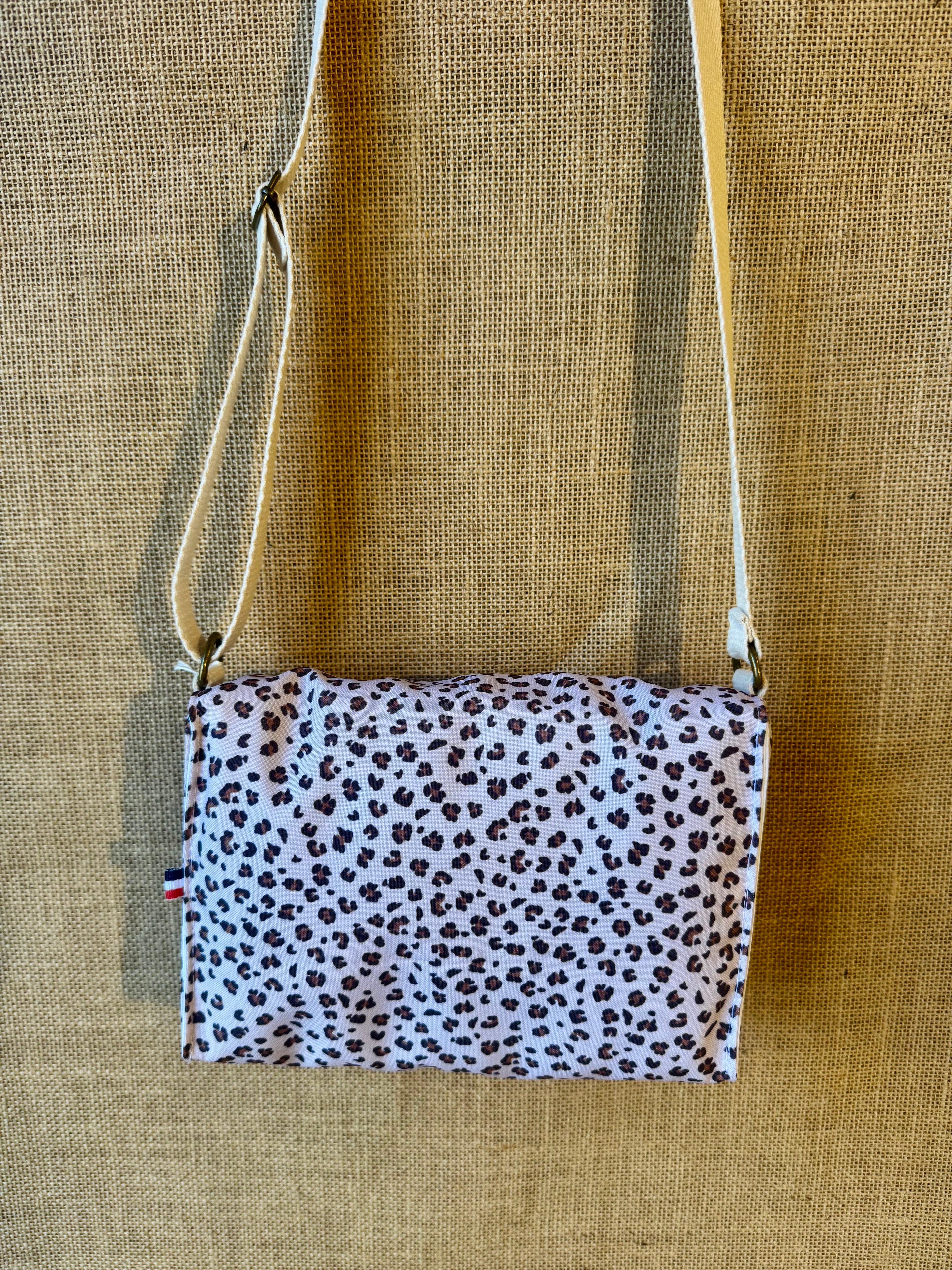 Sac bandoulière en tissu Petit Léopard
