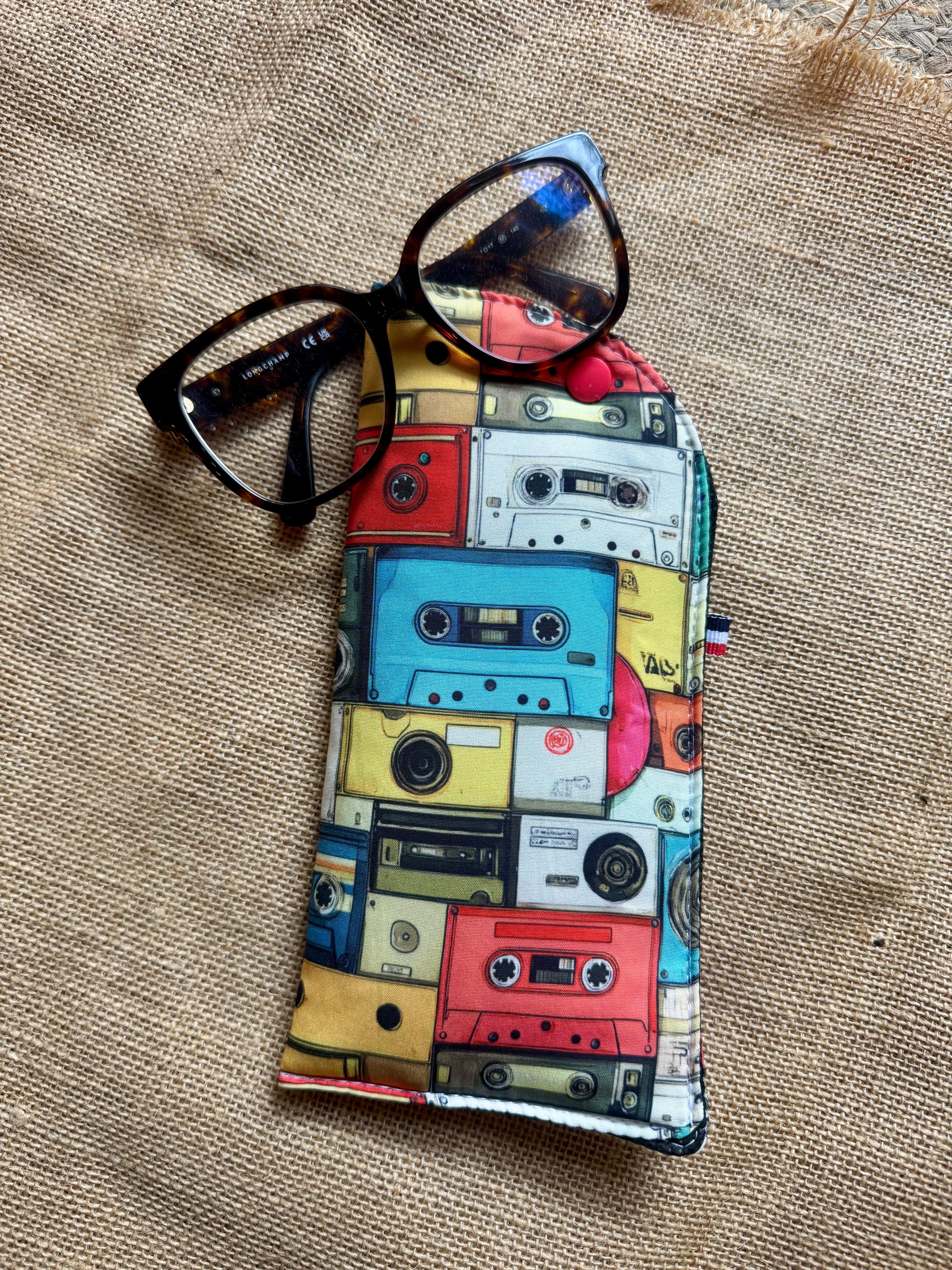 Etui Tissu Vintage Cassettes Audio