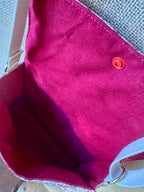 Sac bandoulière en Tissu Floral rouge