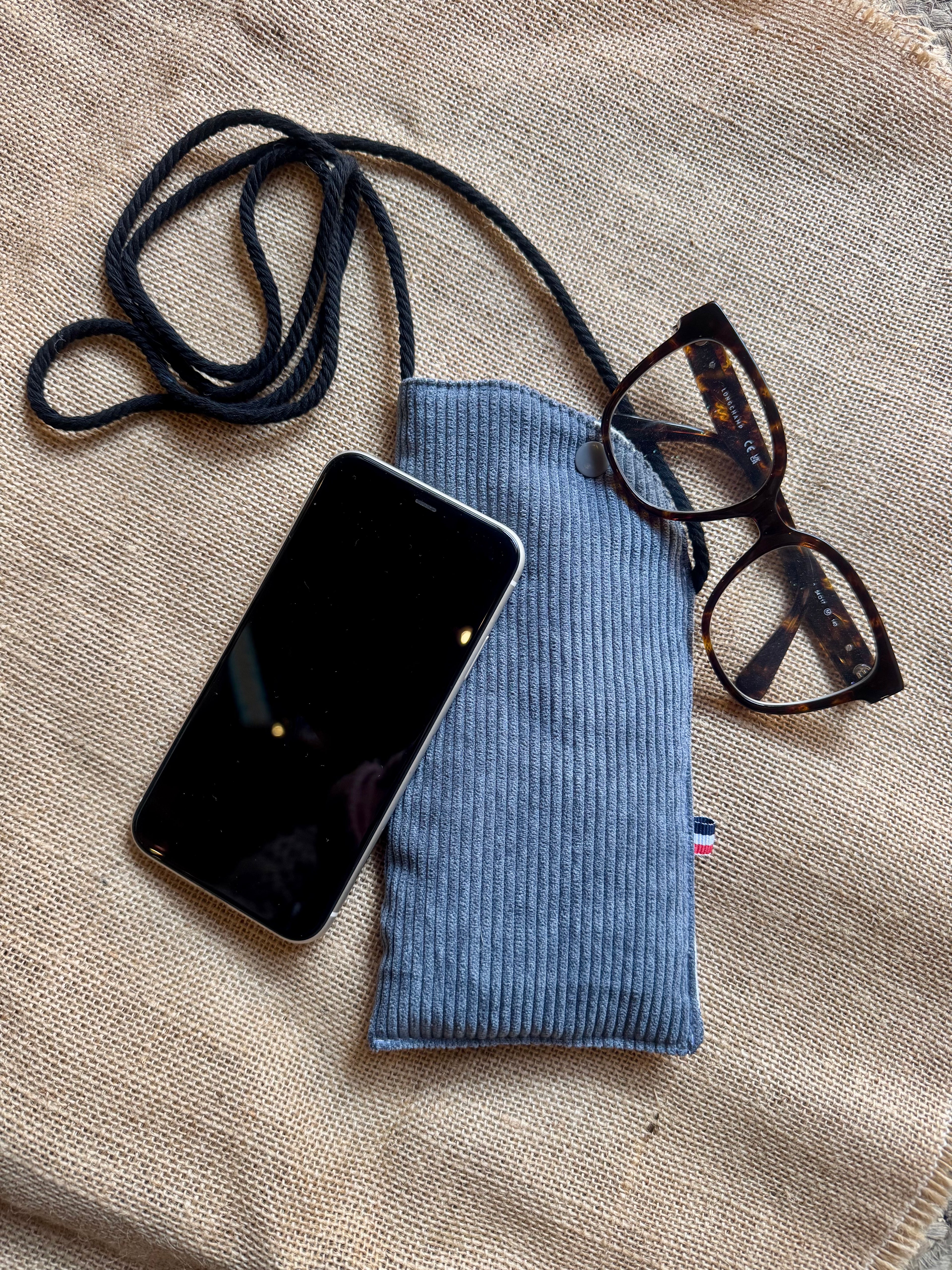 Étui téléphone Velours Gris