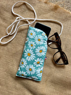 Étui téléphone Bleu / Marguerite