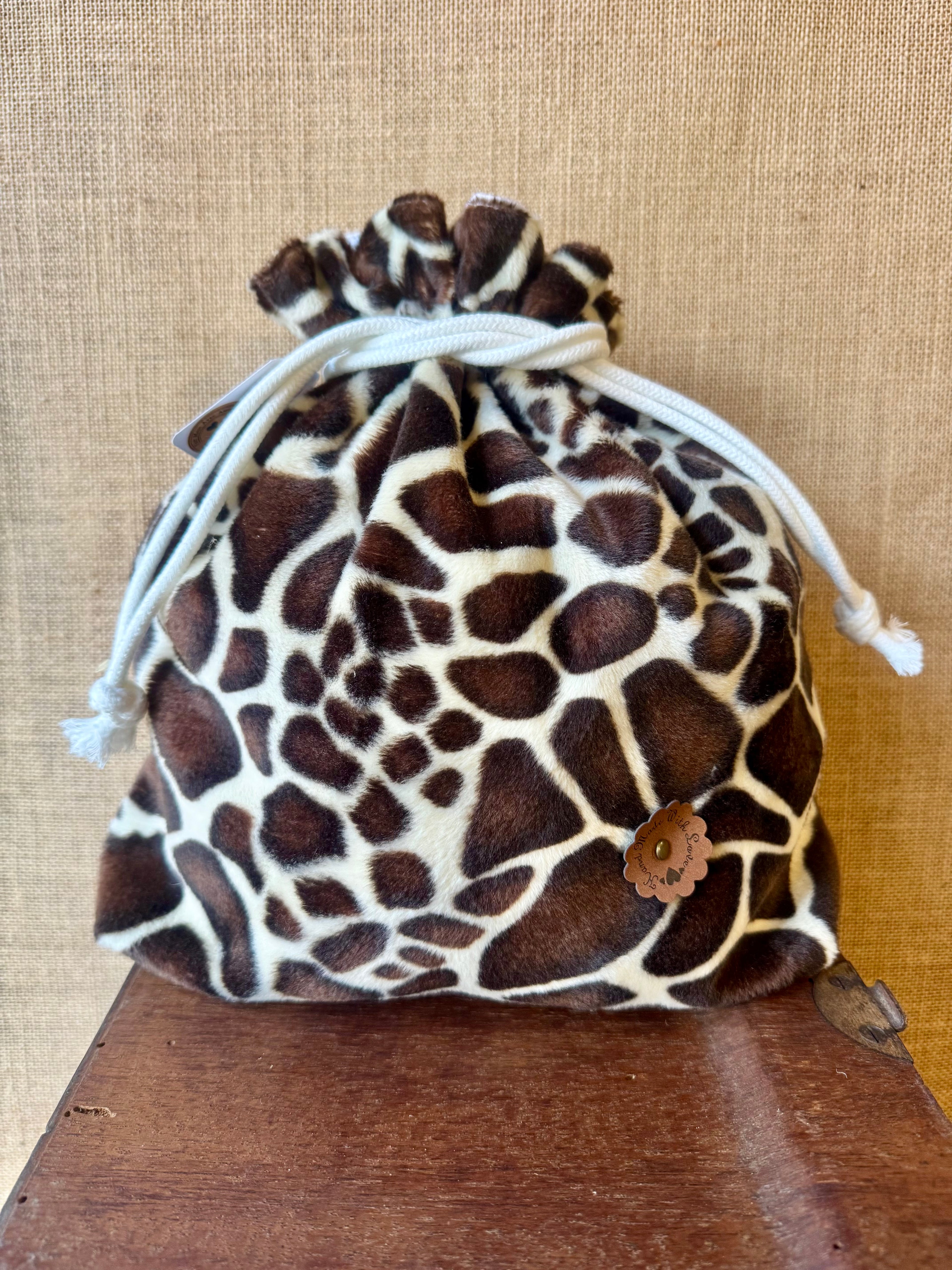 Trousse Bourse Tissu Girafe