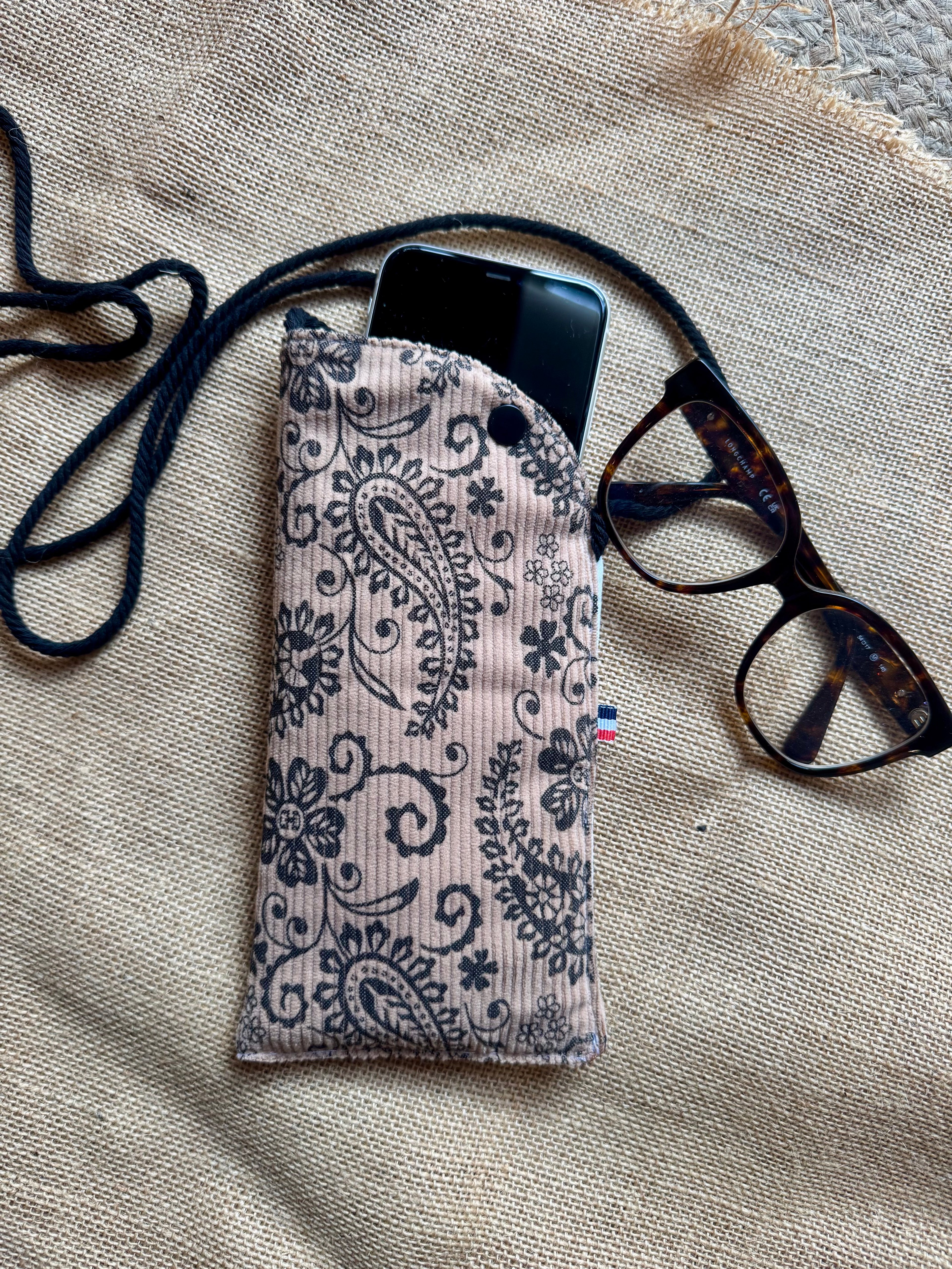 Étui téléphone Velours Beige / Arabesque