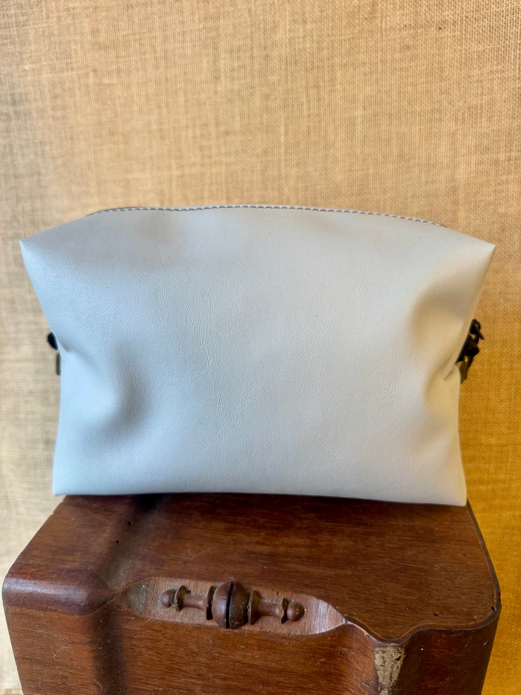 Trousse de toilette - simili gris / grip de moto