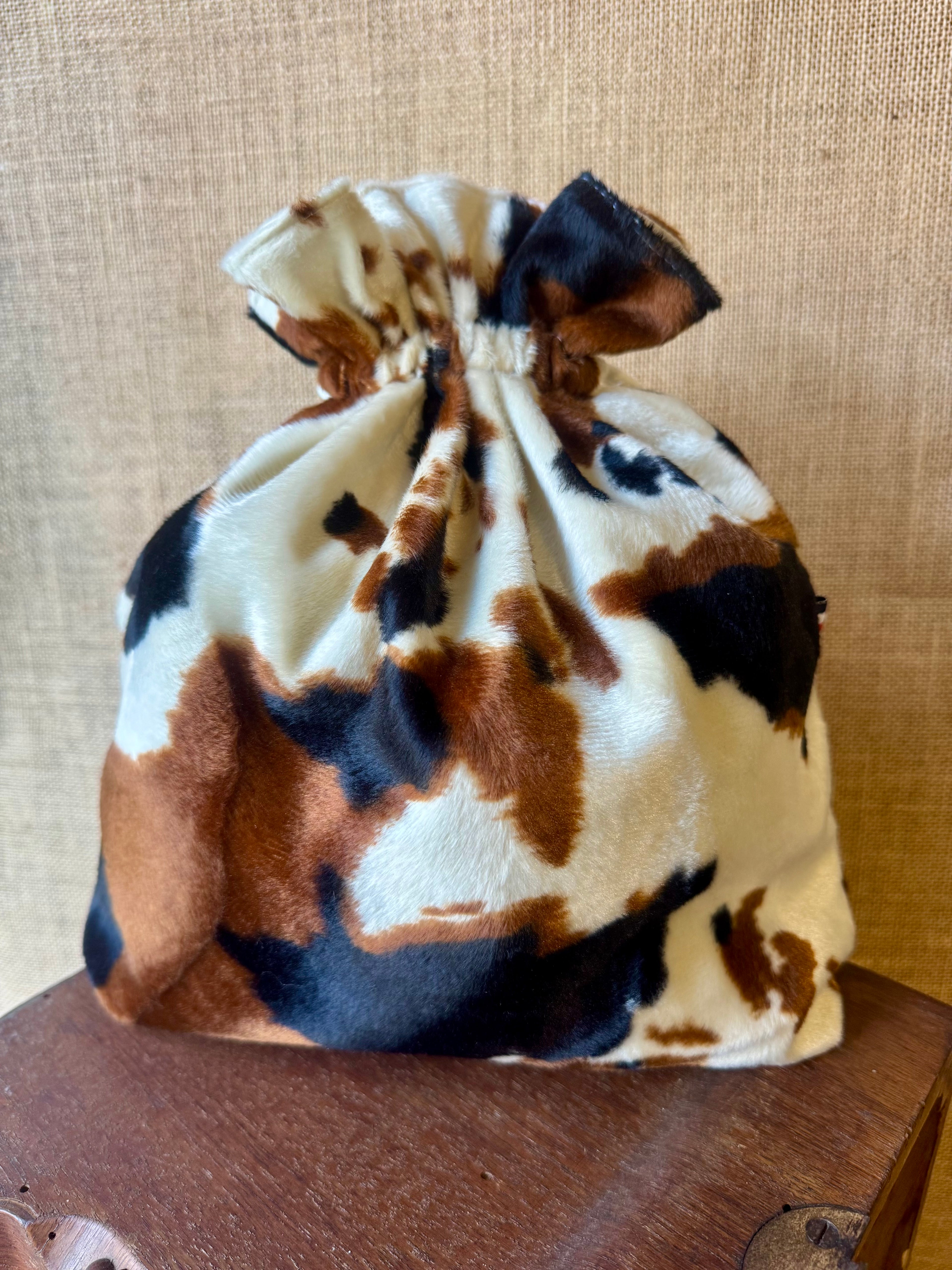 Trousse Bourse Tissu Vache