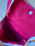 Sac bandoulière en tissu Floral Rose Ancien