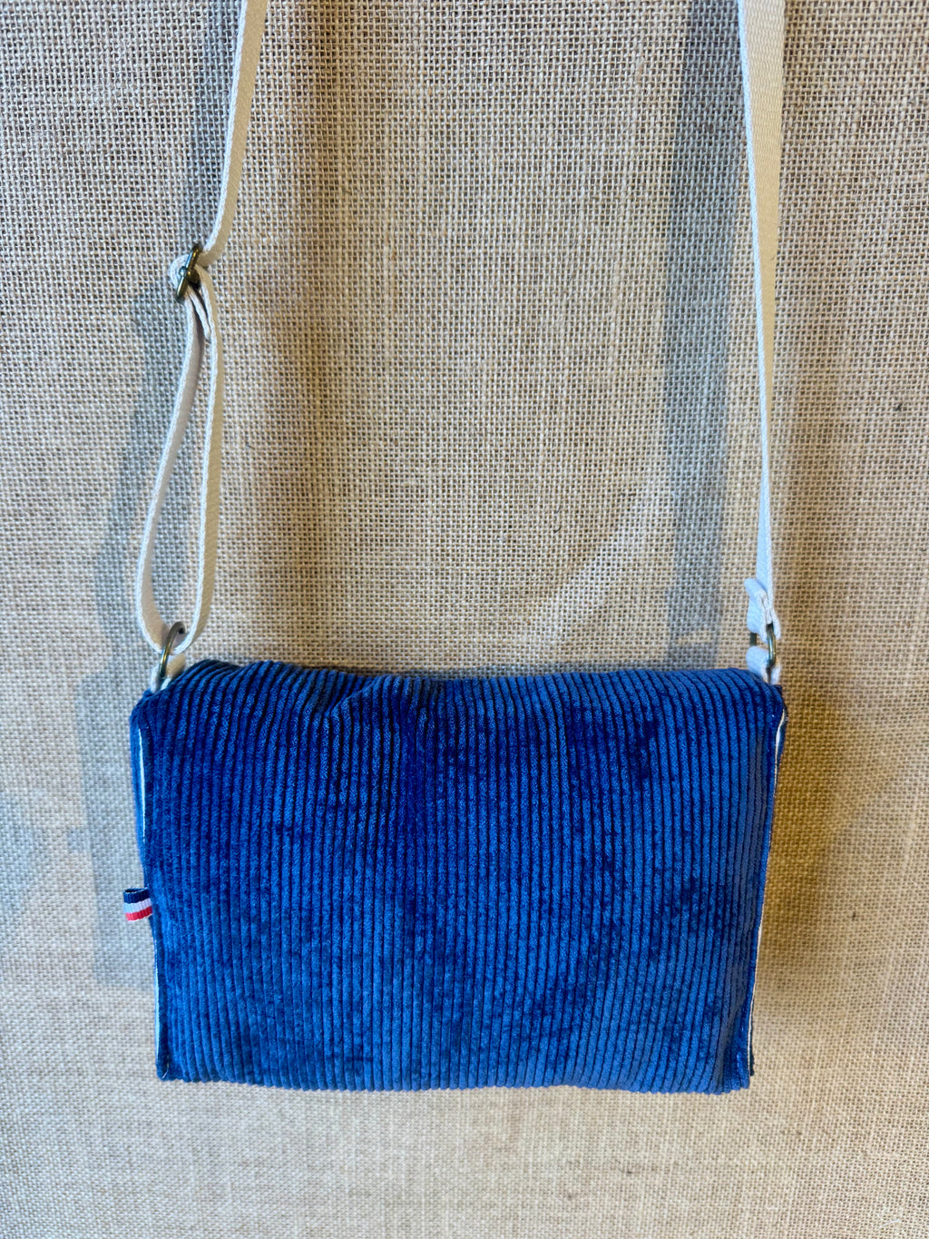 Sac bandoulière en Velours Bleu marine