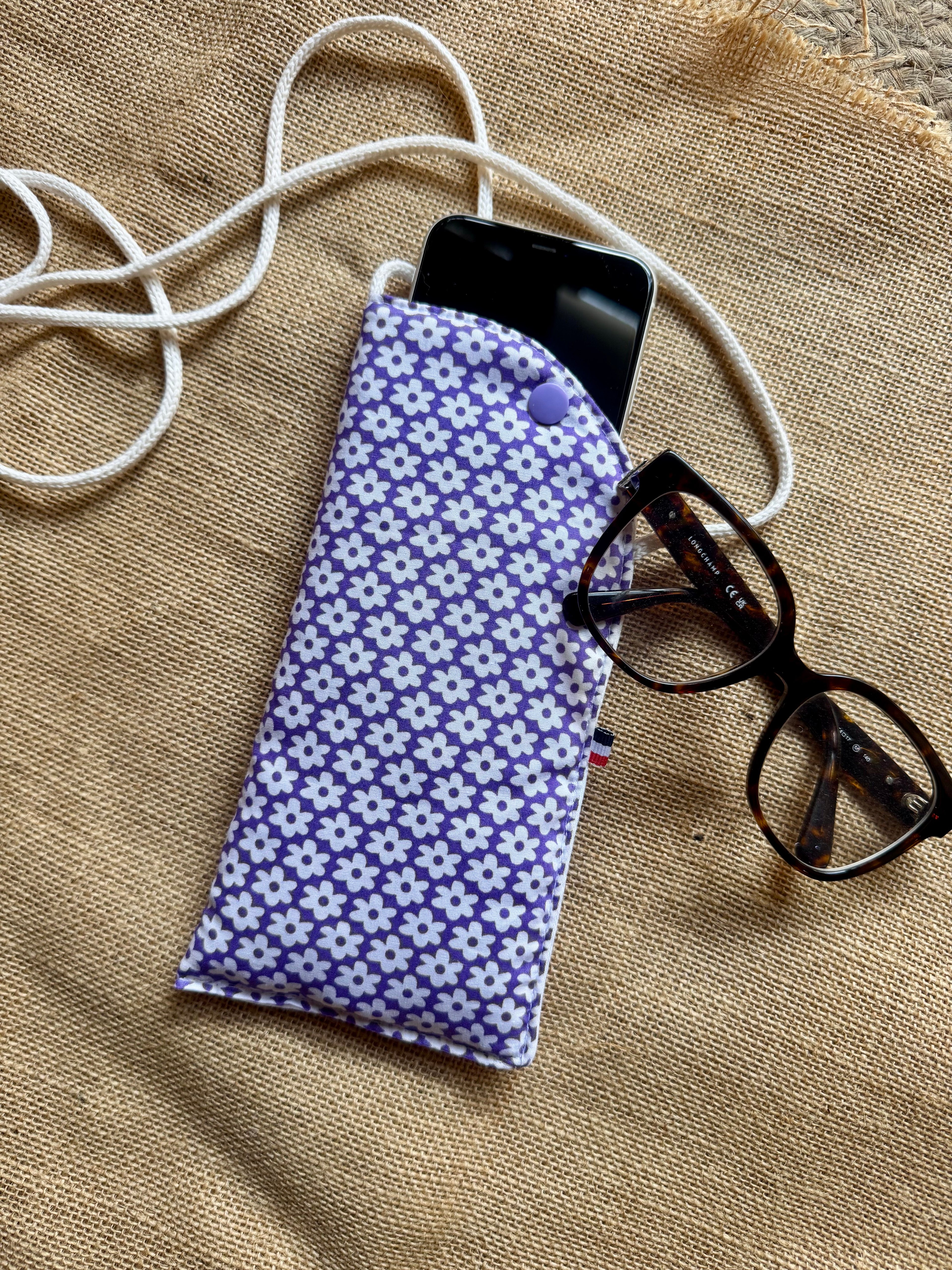 Étui téléphone Vintage Fleurs Violettes