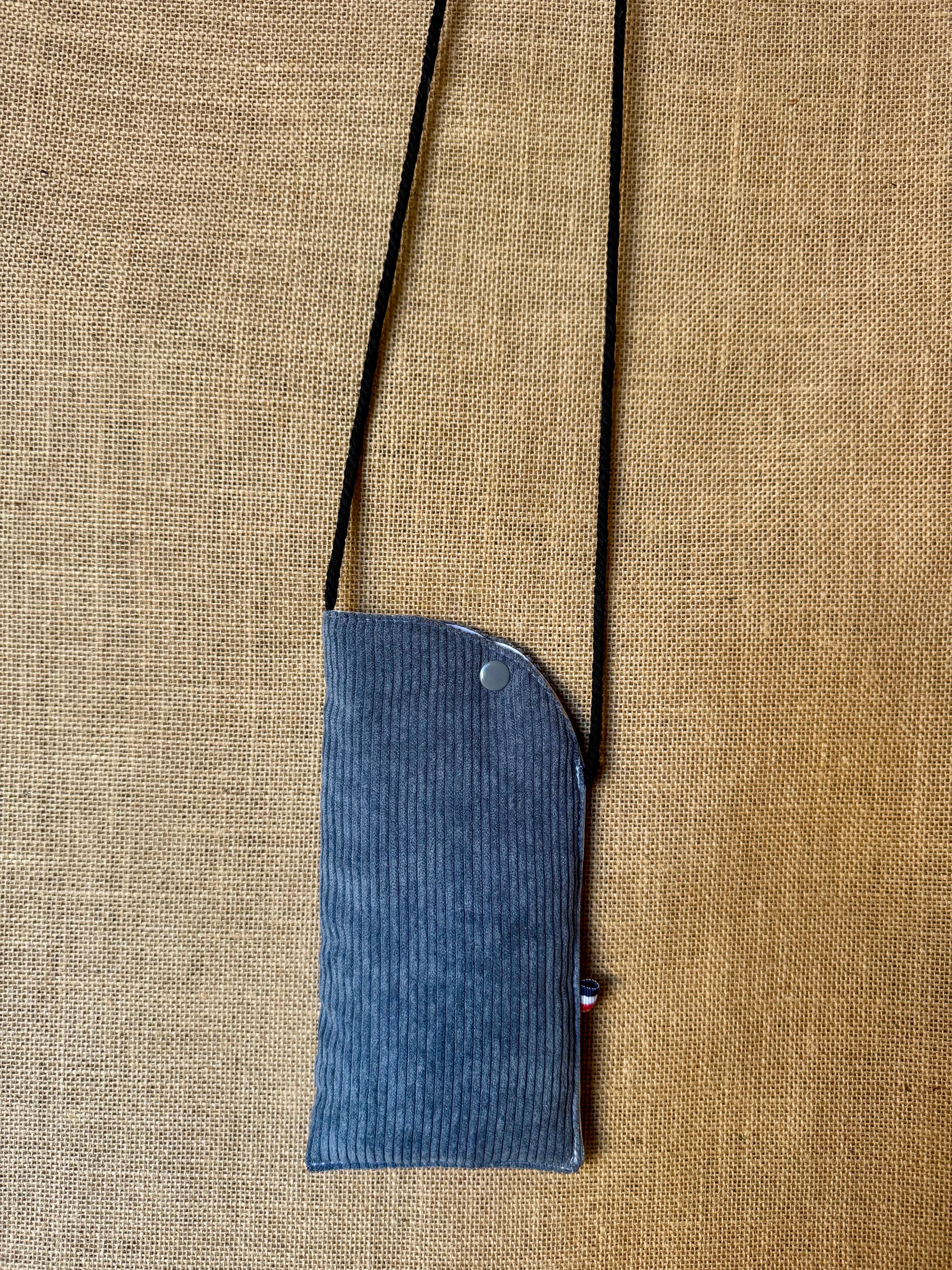 Étui téléphone Velours Gris