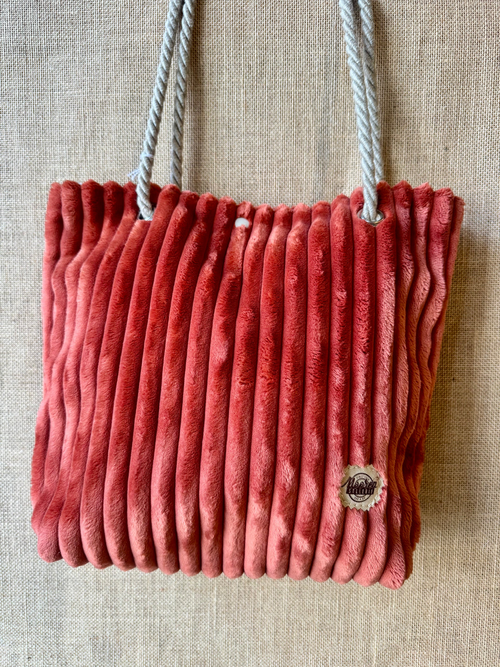 Grand Sac bandoulière en Velours Terracotta