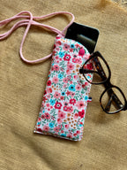 Étui téléphone Fleurs Turquoise / Fuschia