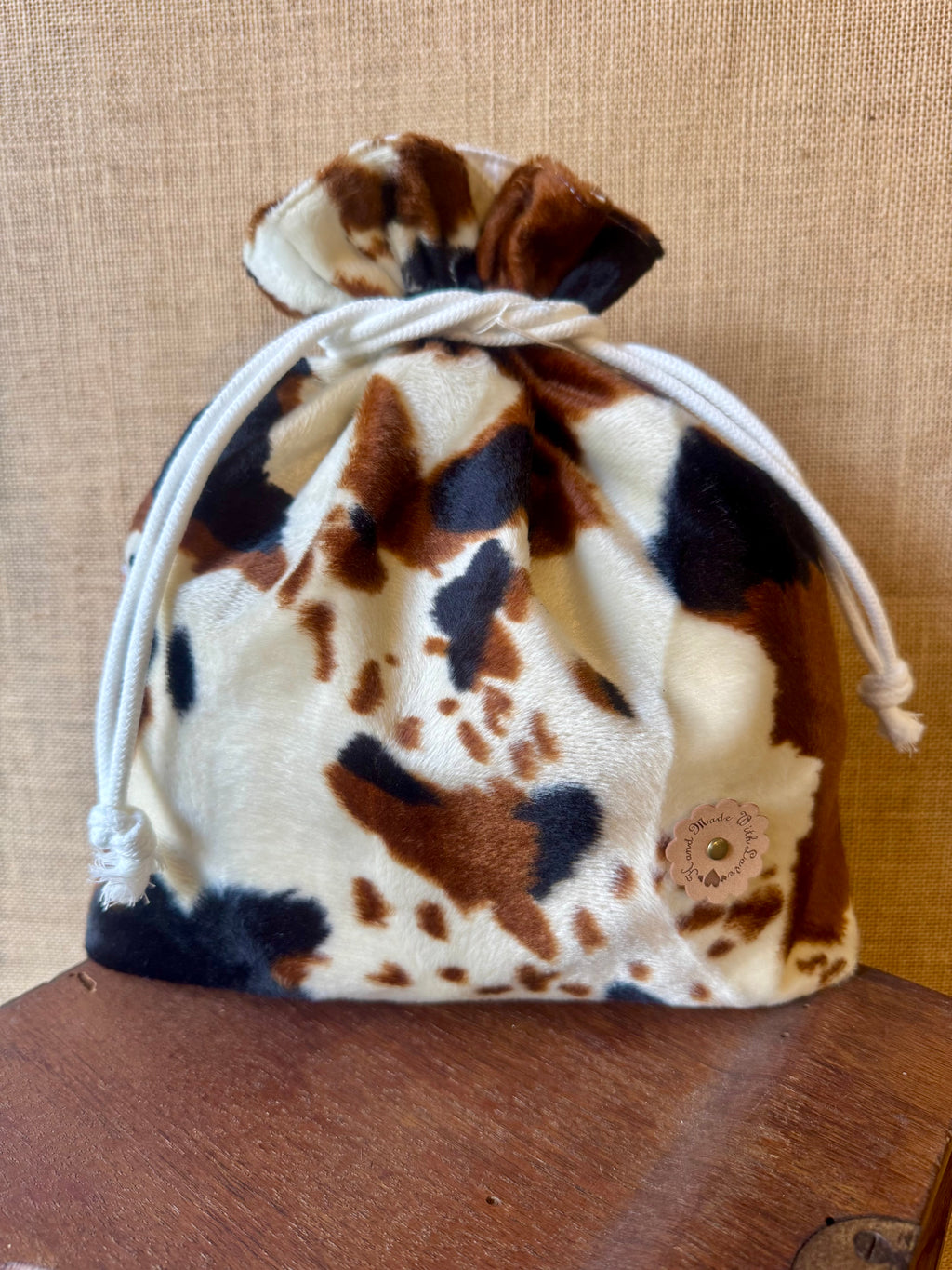 Trousse Bourse Tissu Vache