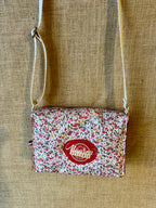 Sac bandoulière en Tissu Floral rouge
