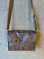 Sac bandoulière en Simili Croco