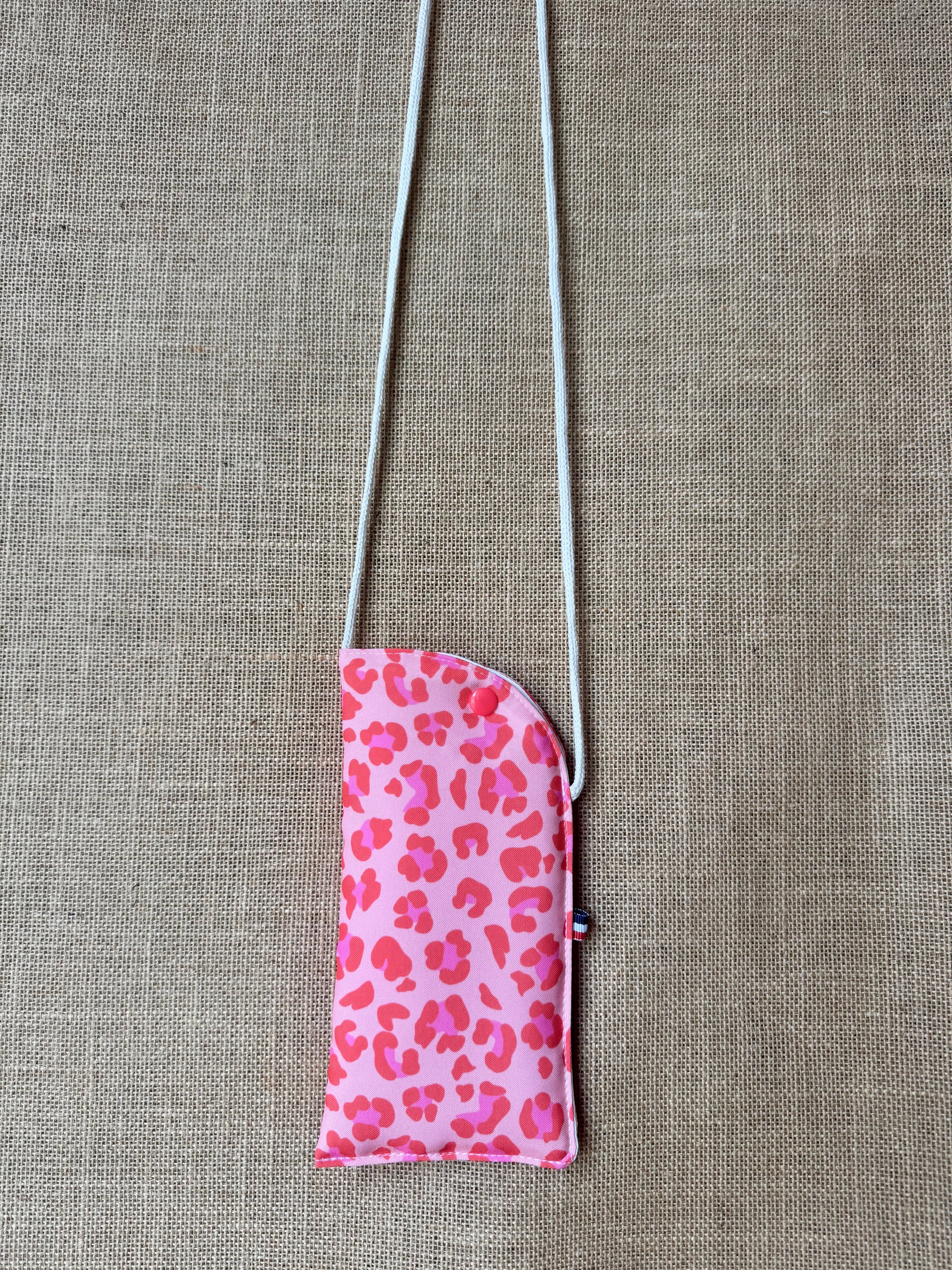 Étui téléphone Léopard Fuschia