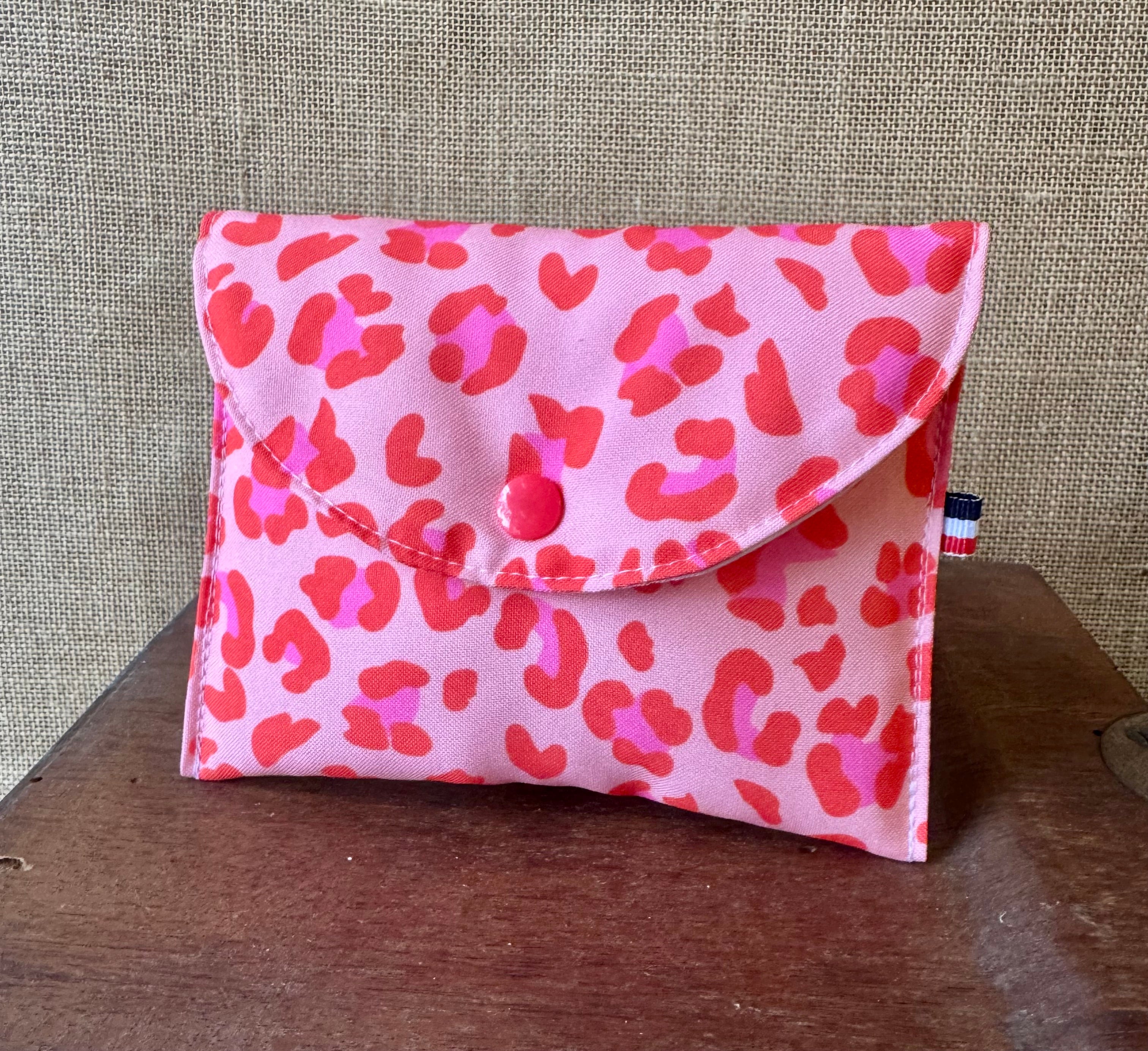 Mini Pochette Léopard Fuschia