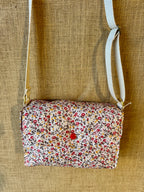 Sac bandoulière en Tissu Floral rouge