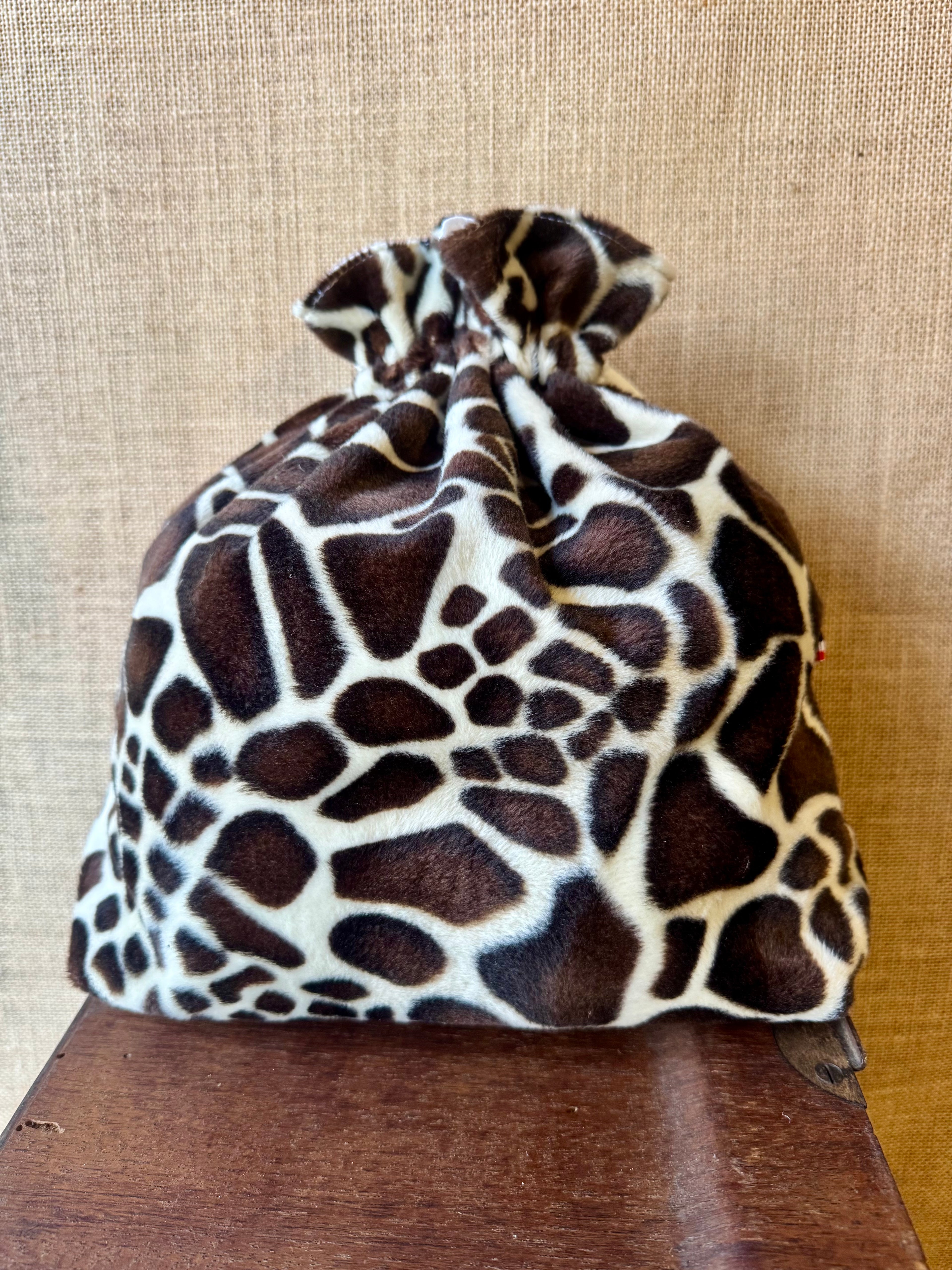 Trousse Bourse Tissu Girafe