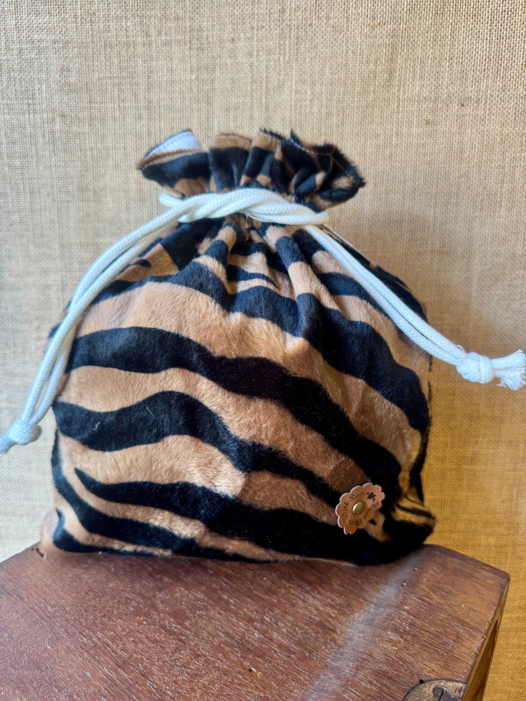 Trousse Bourse Tissu Zèbre