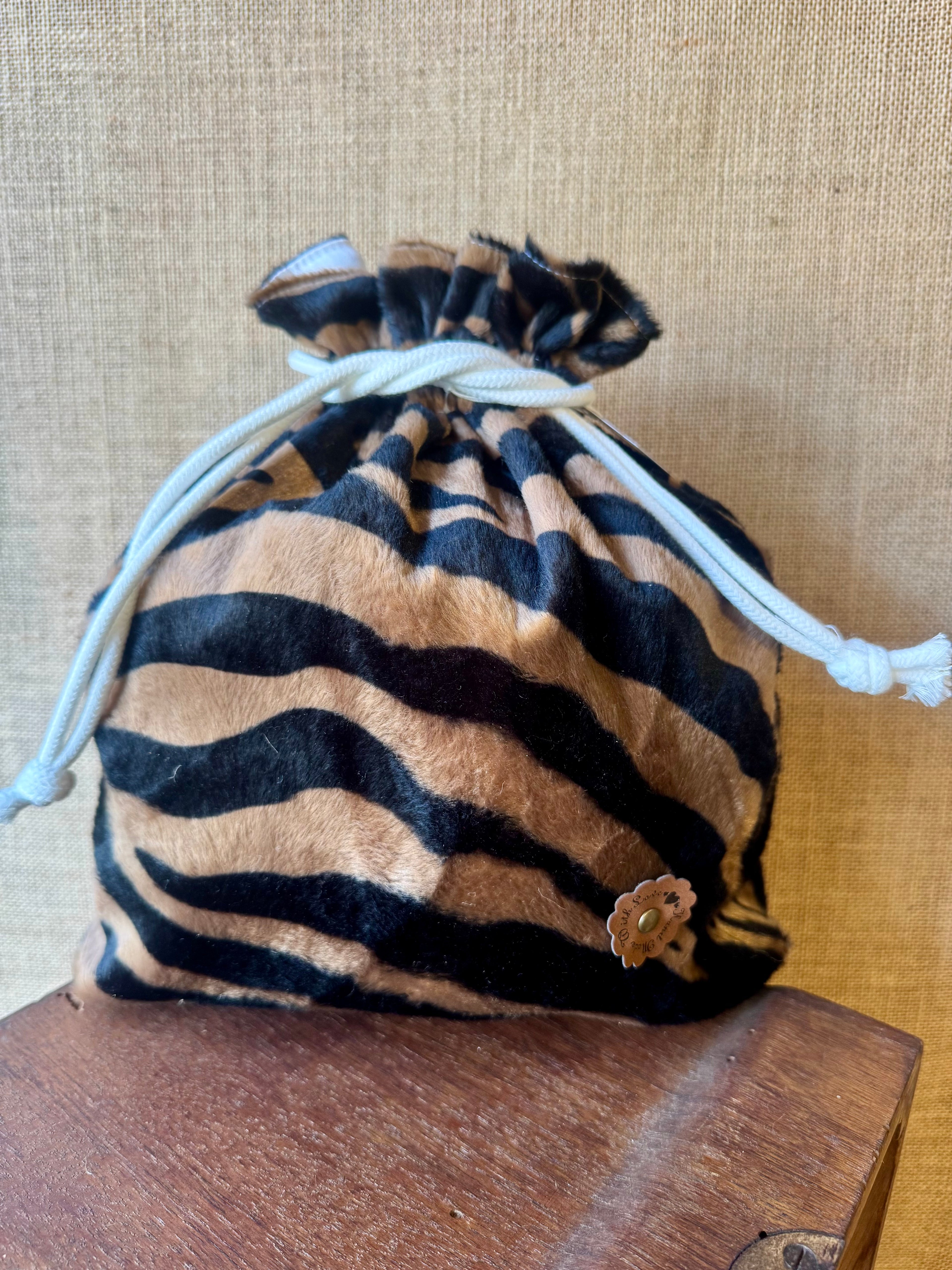 Trousse Bourse Tissu Zèbre