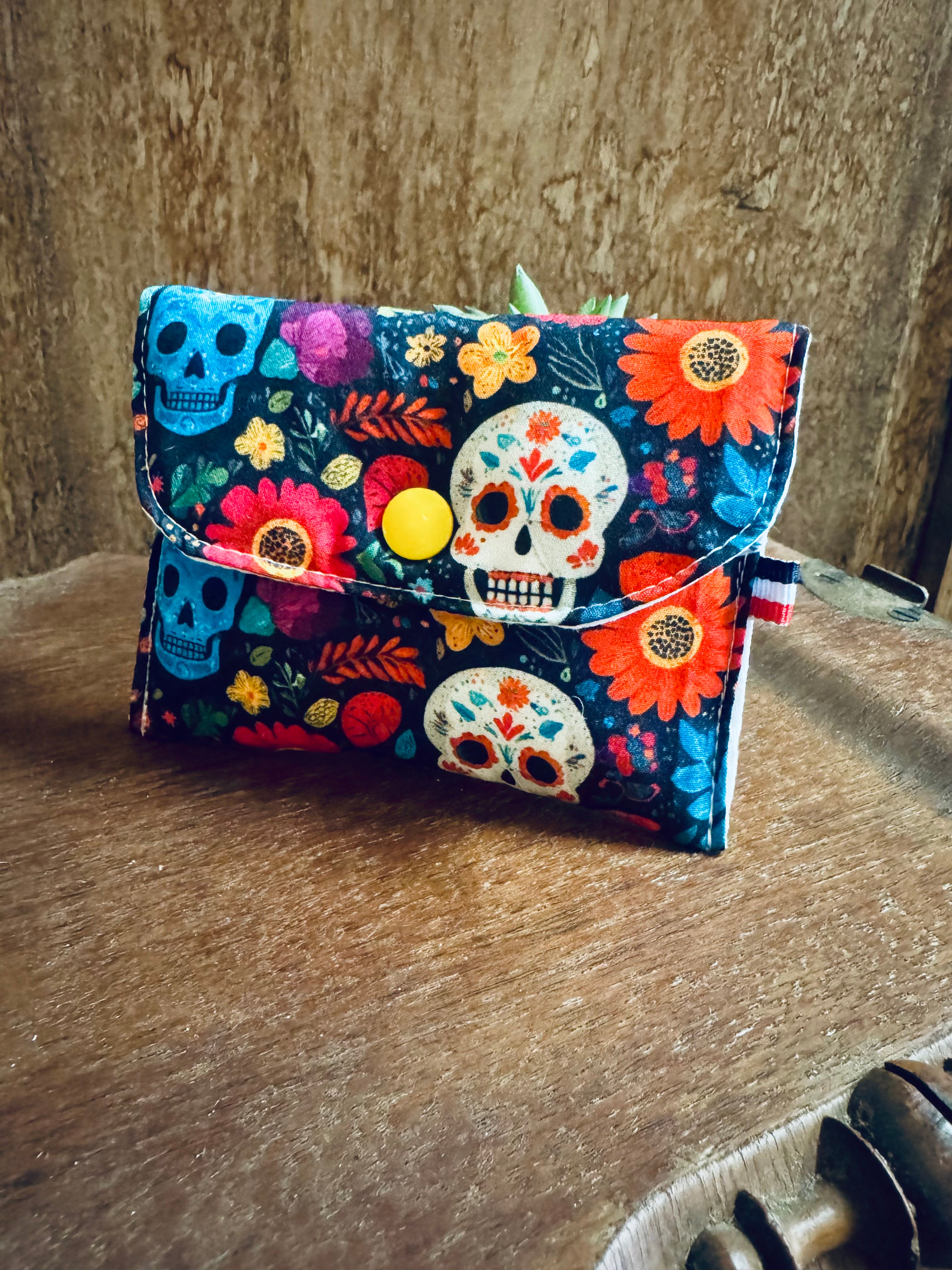 Porte Monnaie Mexicain Bleu