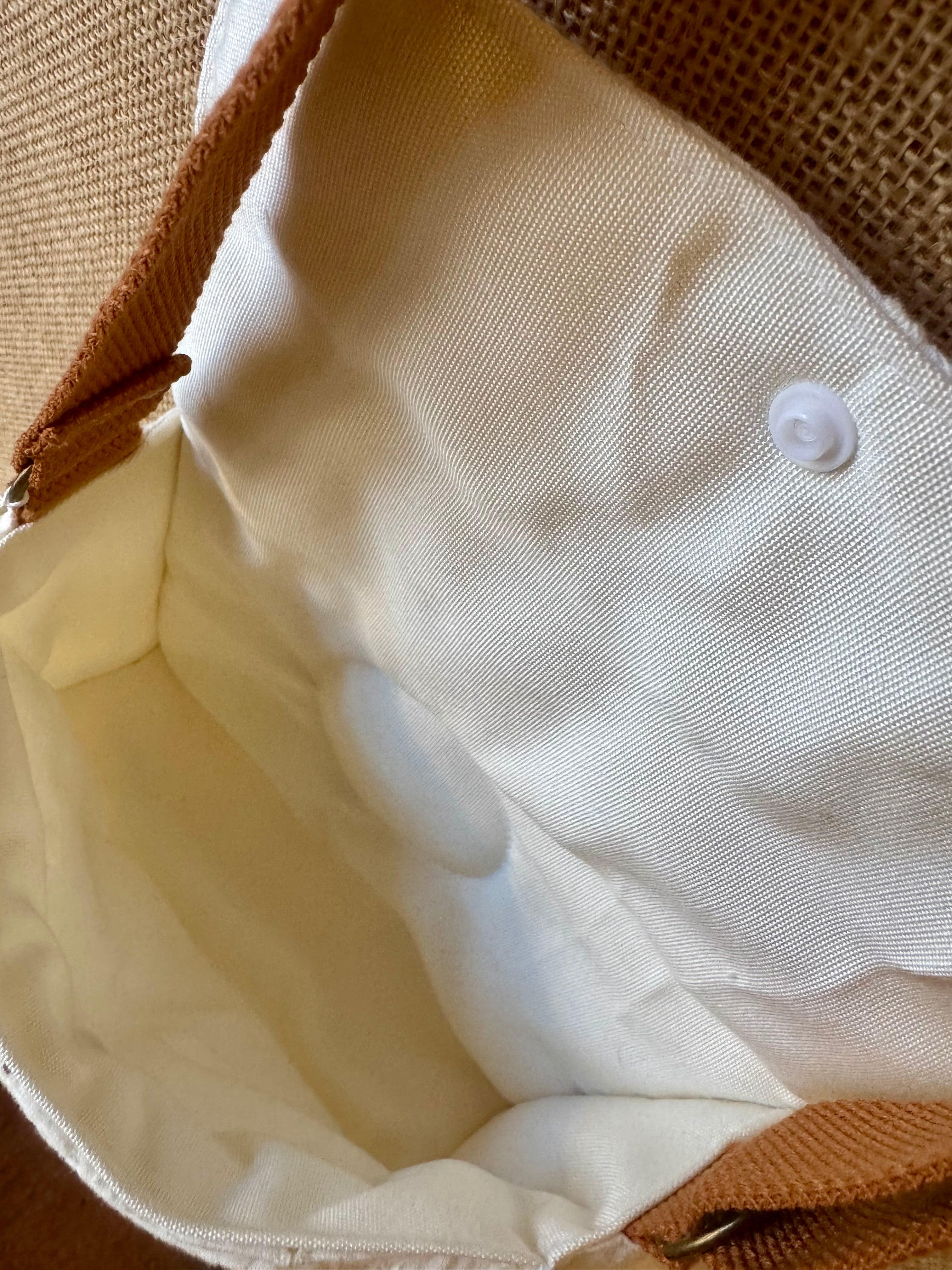 Sac bandoulière en tissu Broderie Blanche