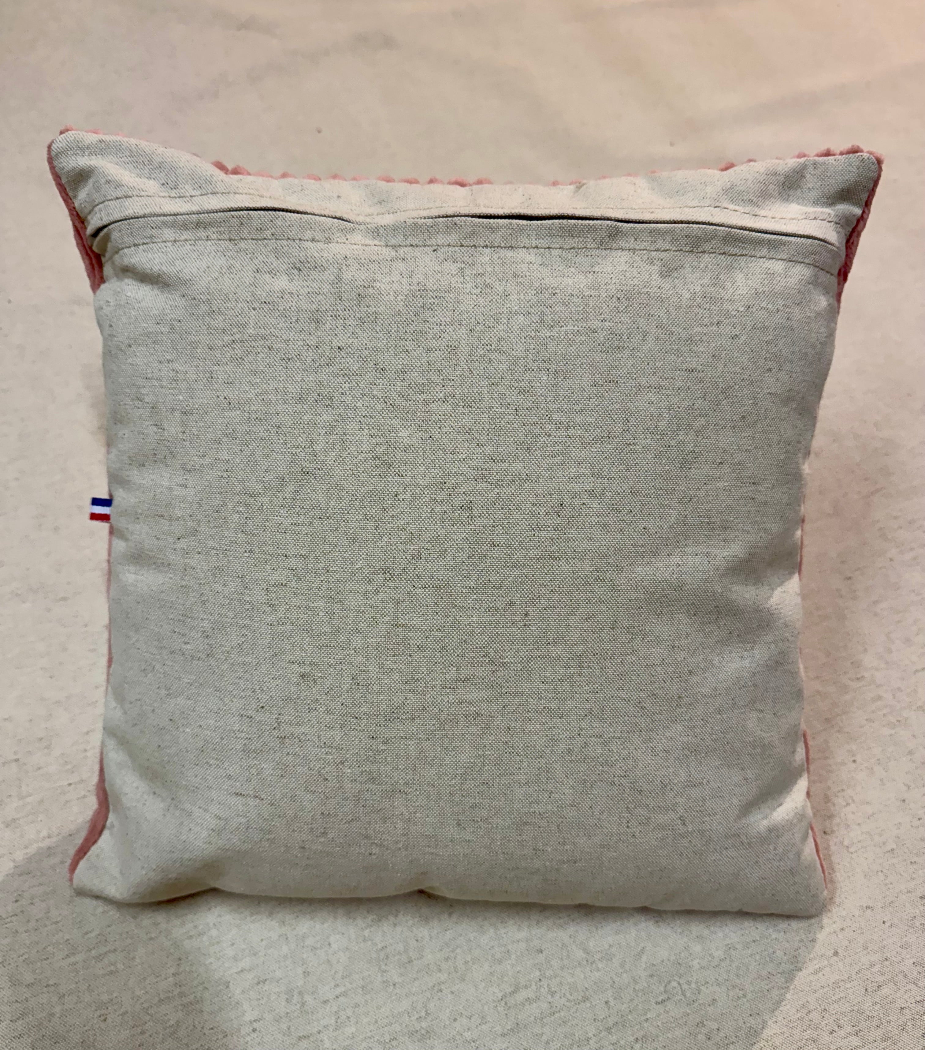 Coussin de décoration intérieure Velours Grosses Côtes Rose