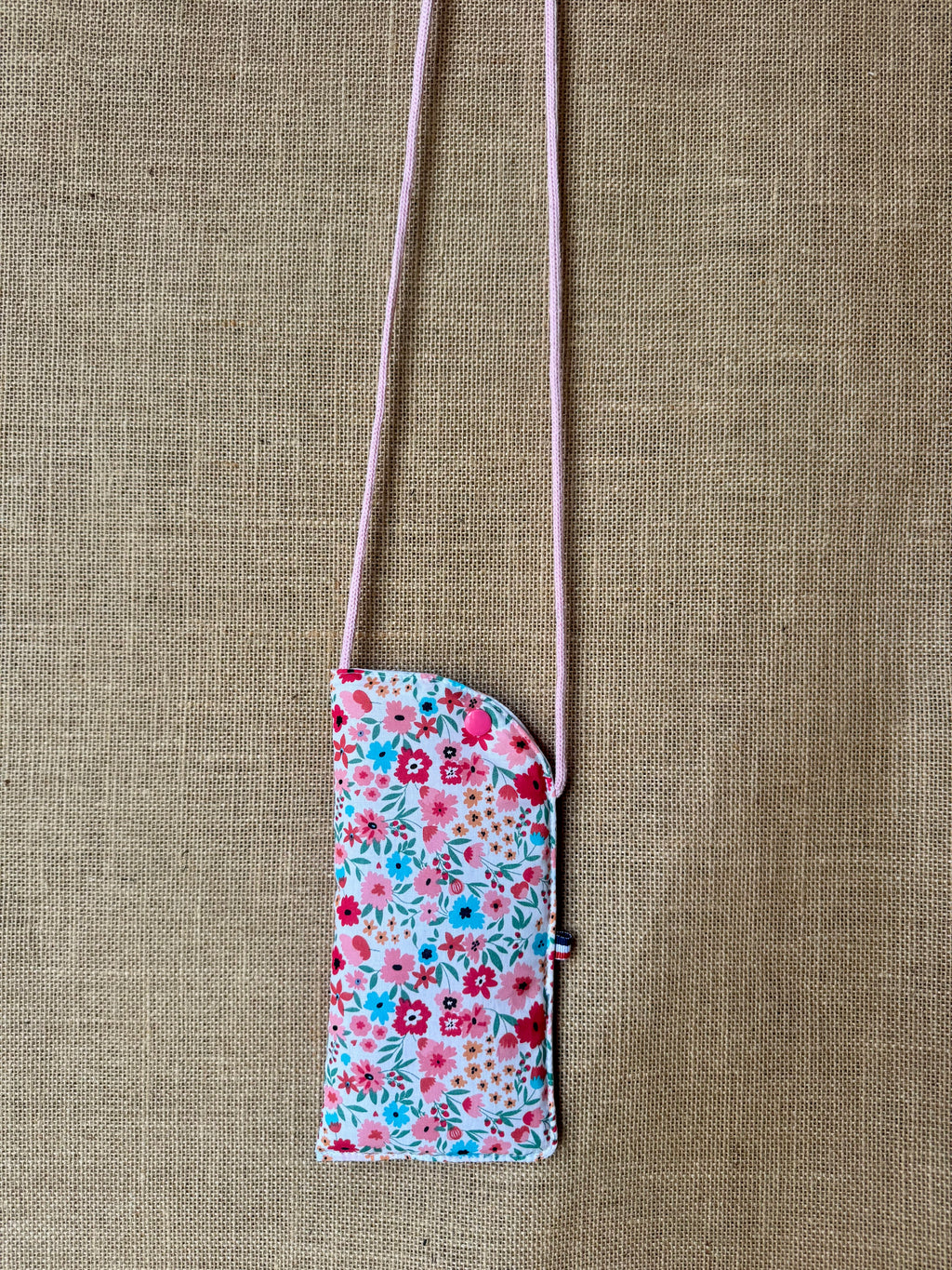 Étui téléphone Fleurs Turquoise / Fuschia