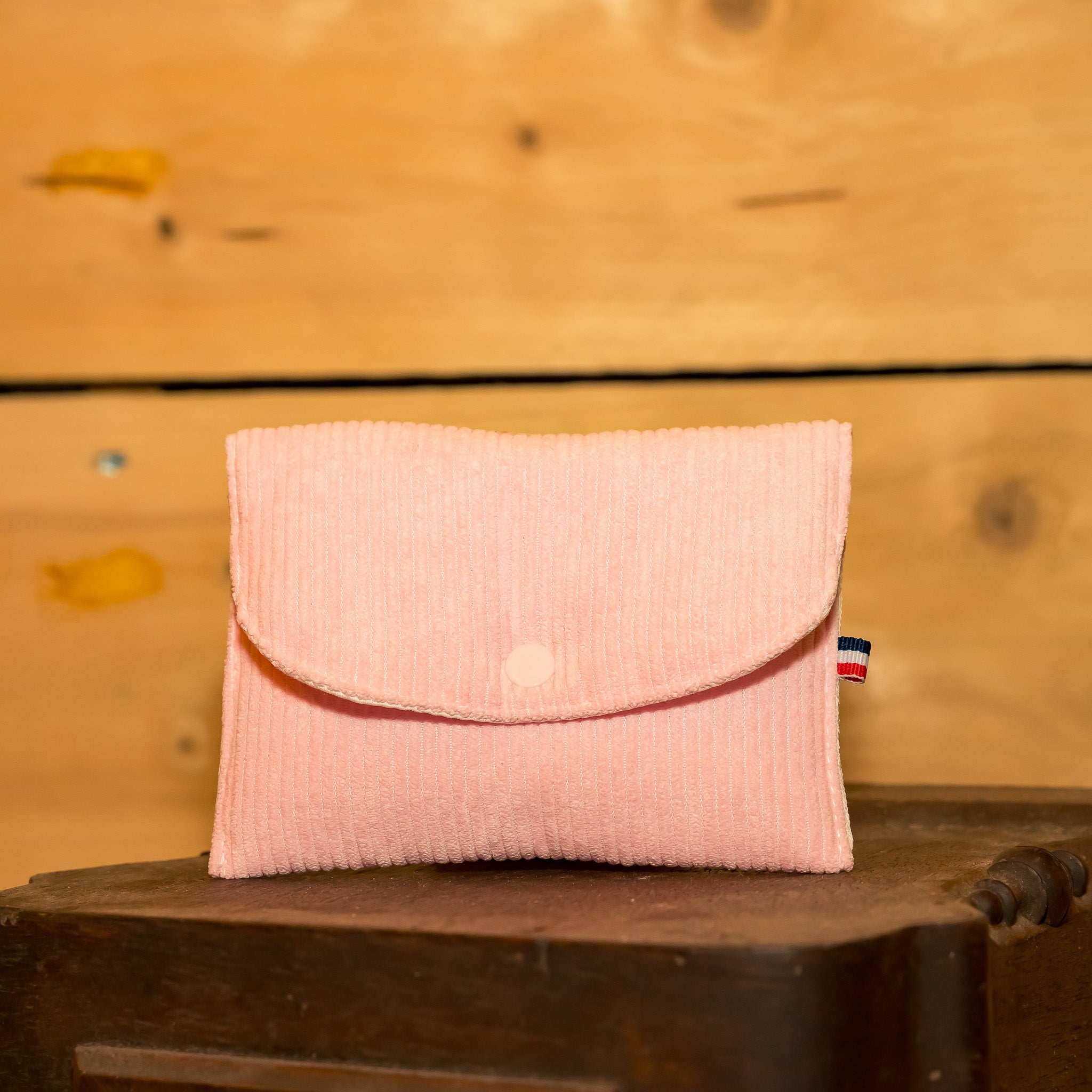 Mini Pochette Velours Rose Bonbon