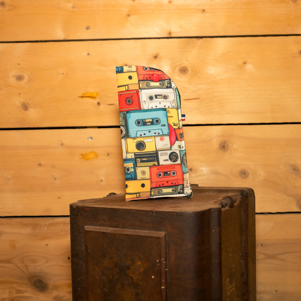Etui Tissu Vintage Cassettes Audio