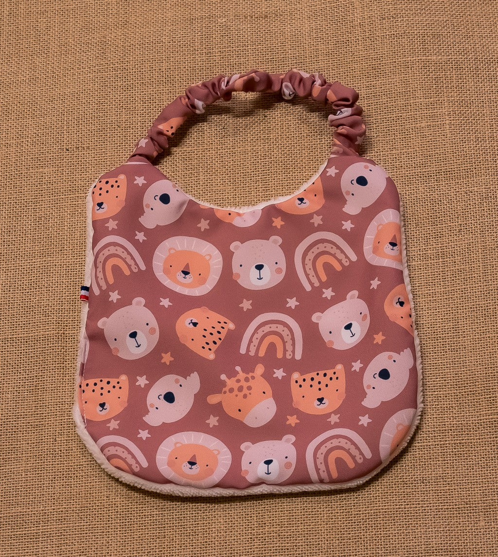 Bavoir Elastique Oursons Marrons