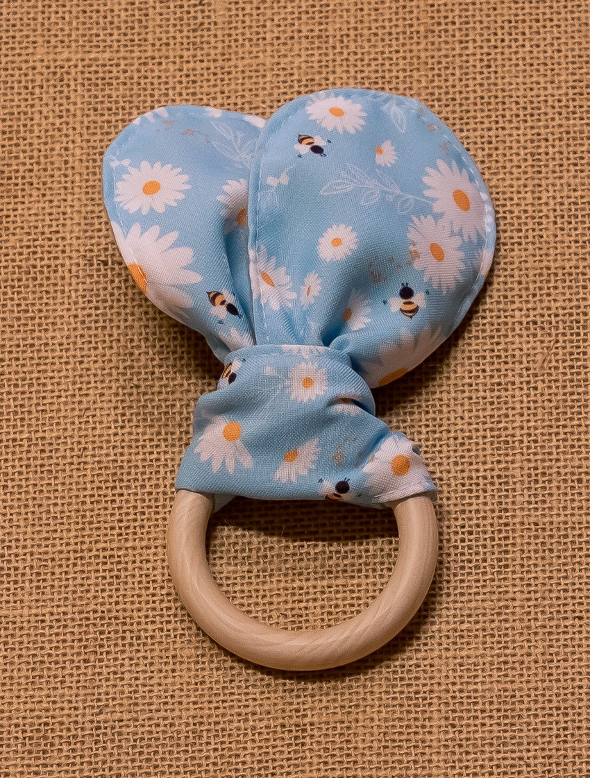 Anneau de dentition Bleu Marguerites