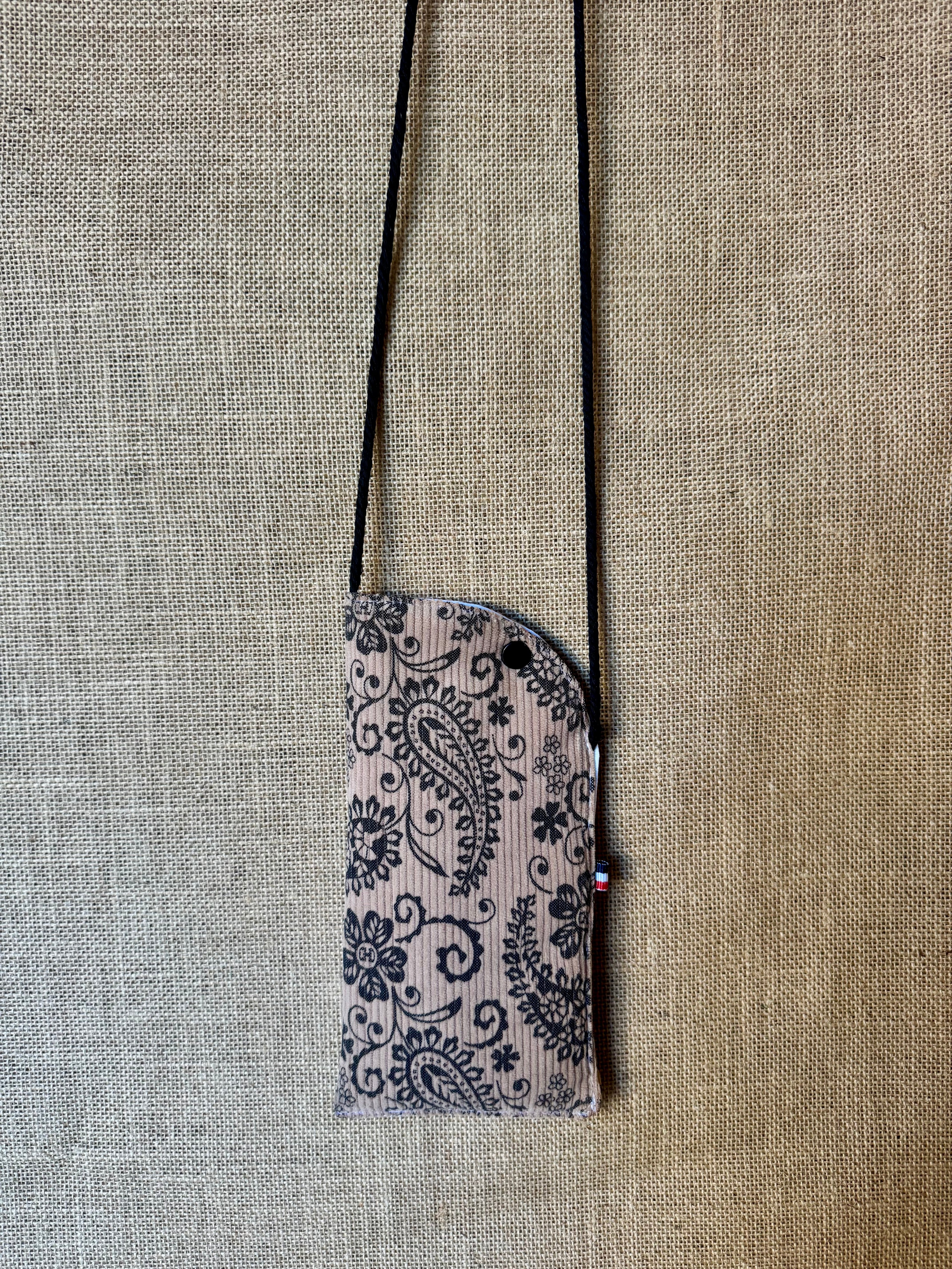 Étui téléphone Velours Beige / Arabesque