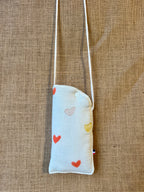 Étui téléphone Gaze de Coton Cœurs Multicolores