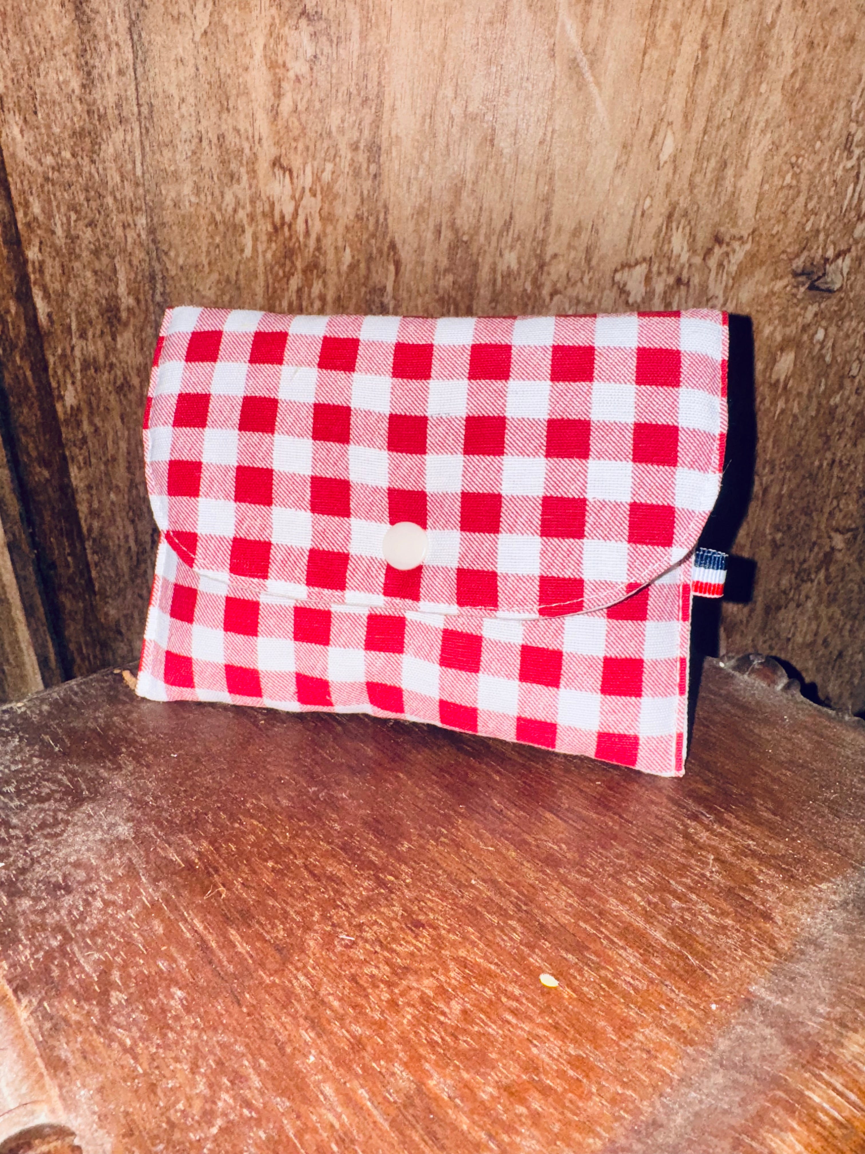 Mini Pochette Vichy Rouge / Blanc