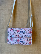 Sac bandoulière en tissu Floral Rose Ancien