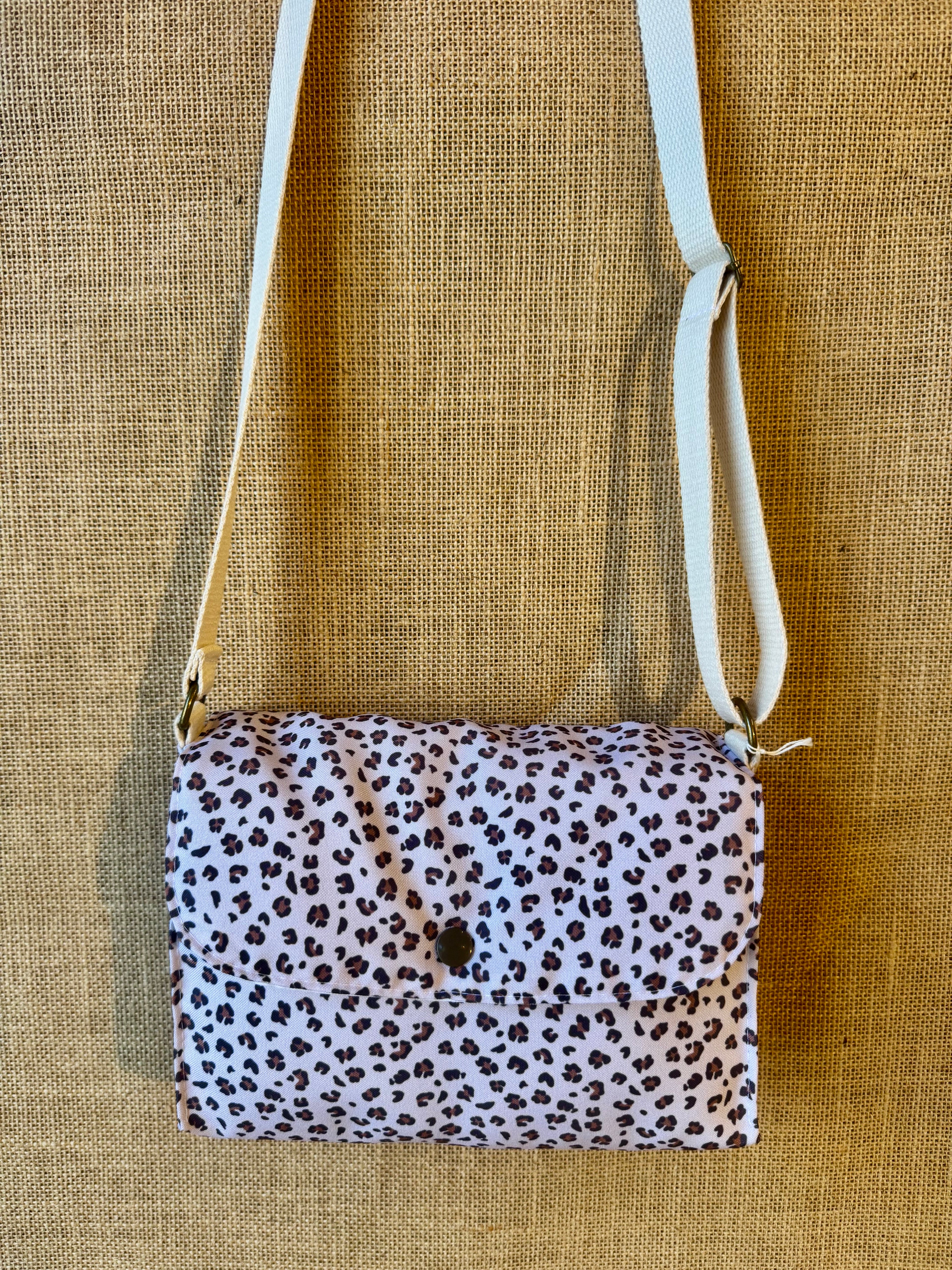 Sac bandoulière en tissu Petit Léopard
