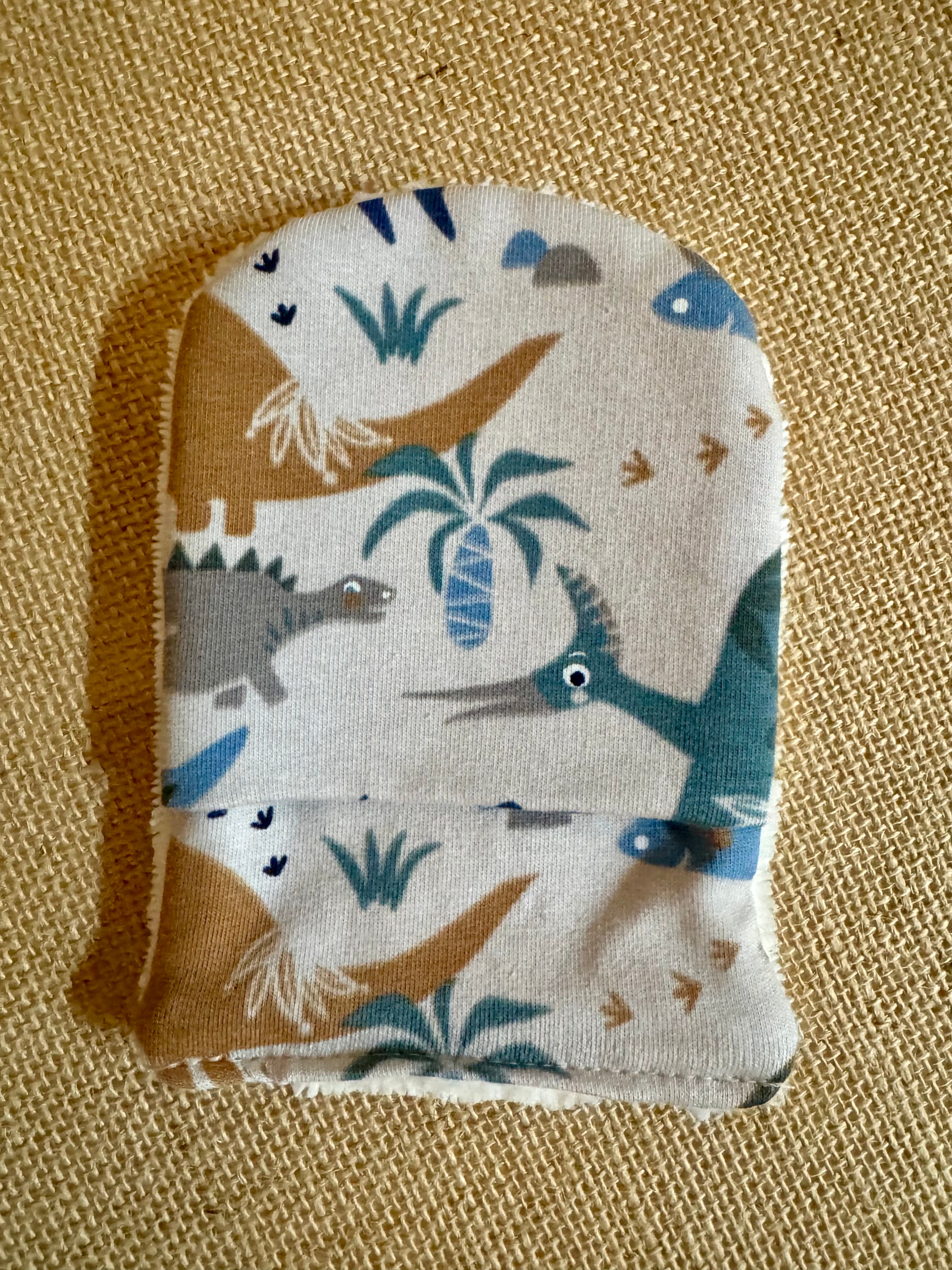 Gant de toilette en éponge bambou Beige Dinosaure