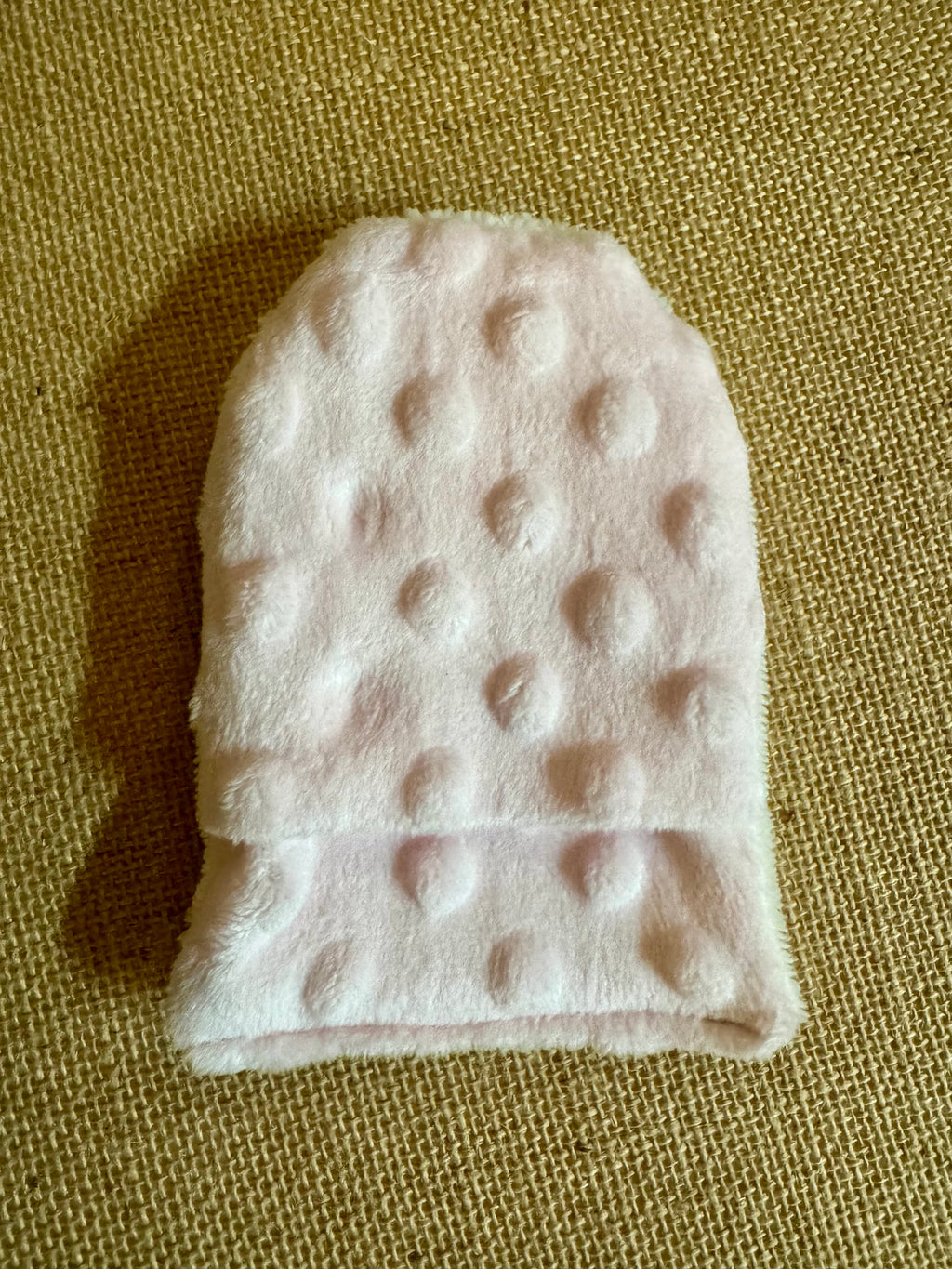 Gant de toilette en éponge bambou Minky Rose Pâle