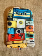 Gant de toilette en éponge bambou Vintage Cassettes Audio