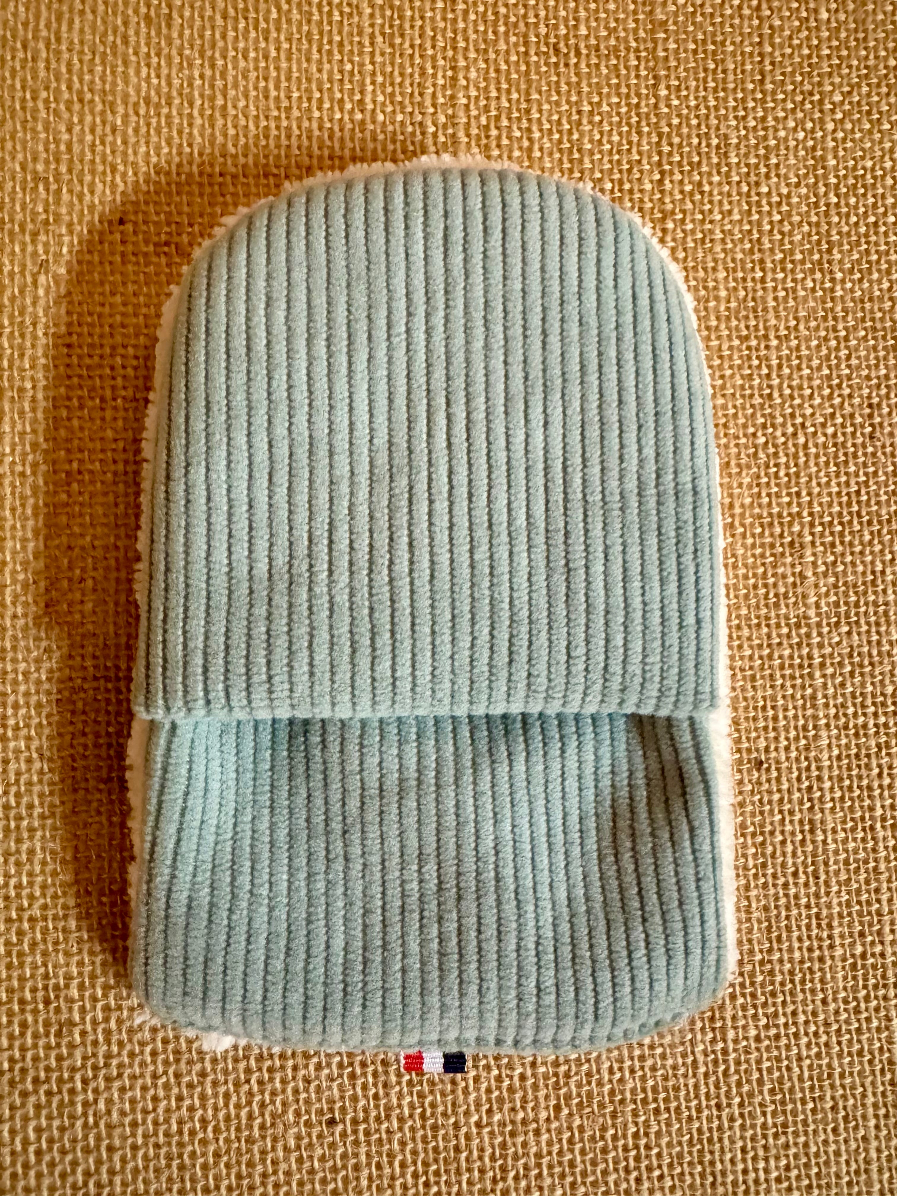 Gant de toilette en éponge bambou Velours Bleu Ciel