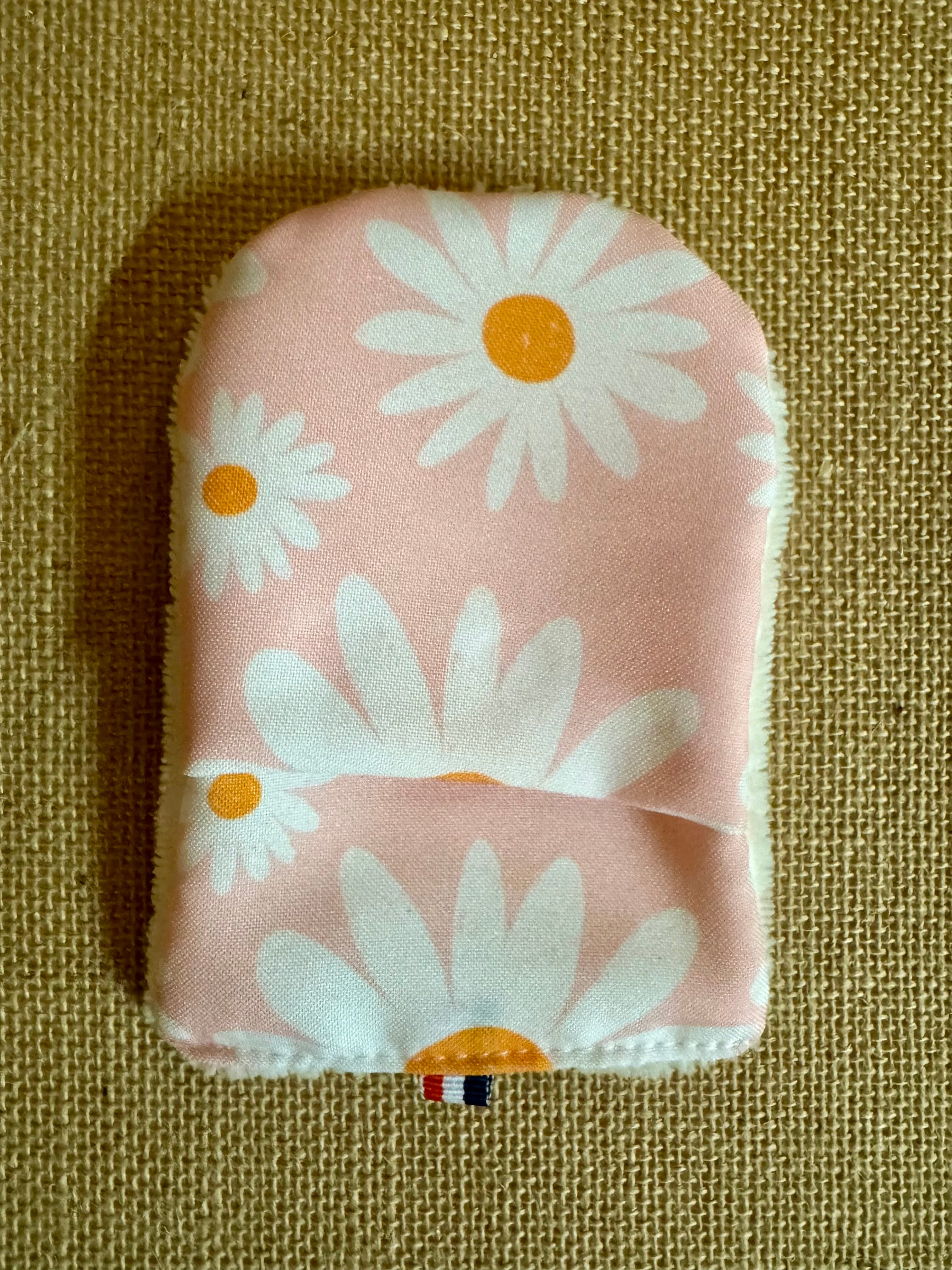 Gant de toilette en éponge bambou Rose Marguerites