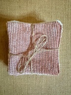 Cotons réutilisables en éponge bambou x4 Velours Rose