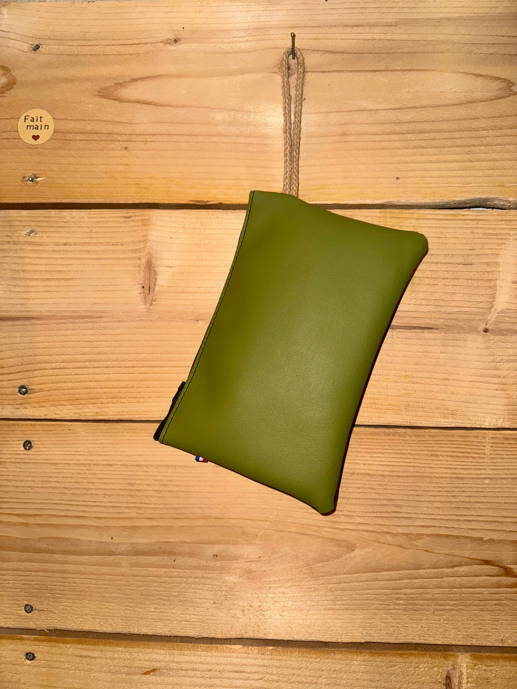 Pochette Plate Simili kaki / Tissu militaire