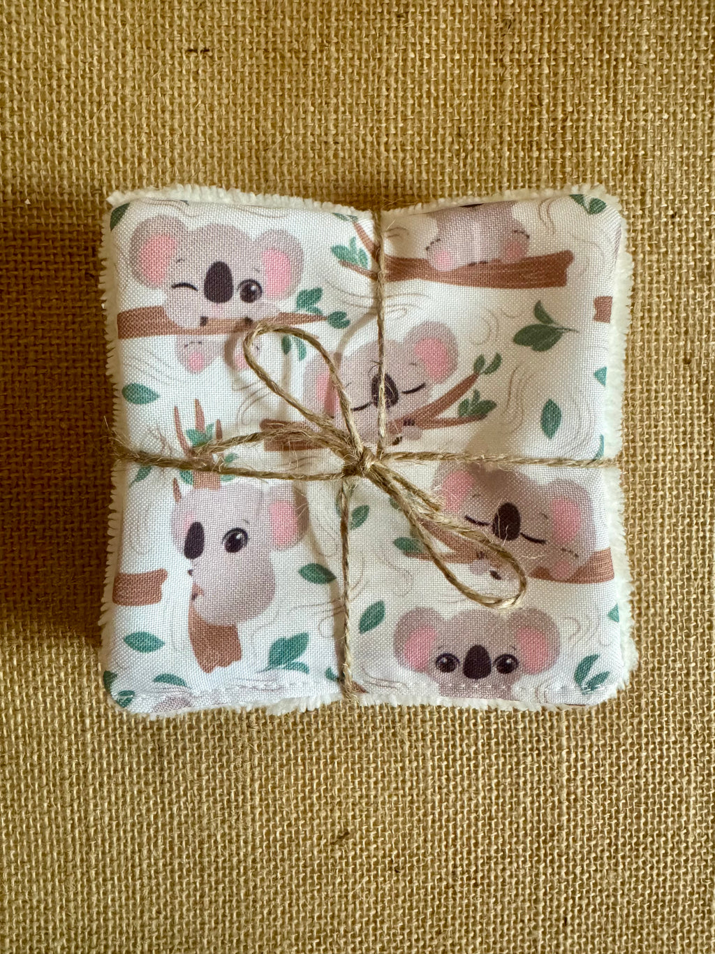 Cotons réutilisables en éponge bambou x4 Koala