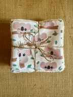 Cotons réutilisables en éponge bambou x4 Koala